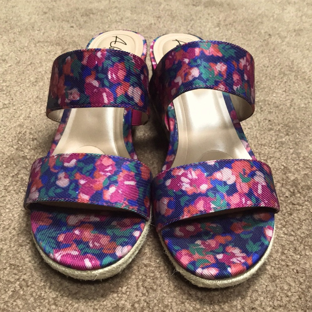 Floral Wedge Sandals